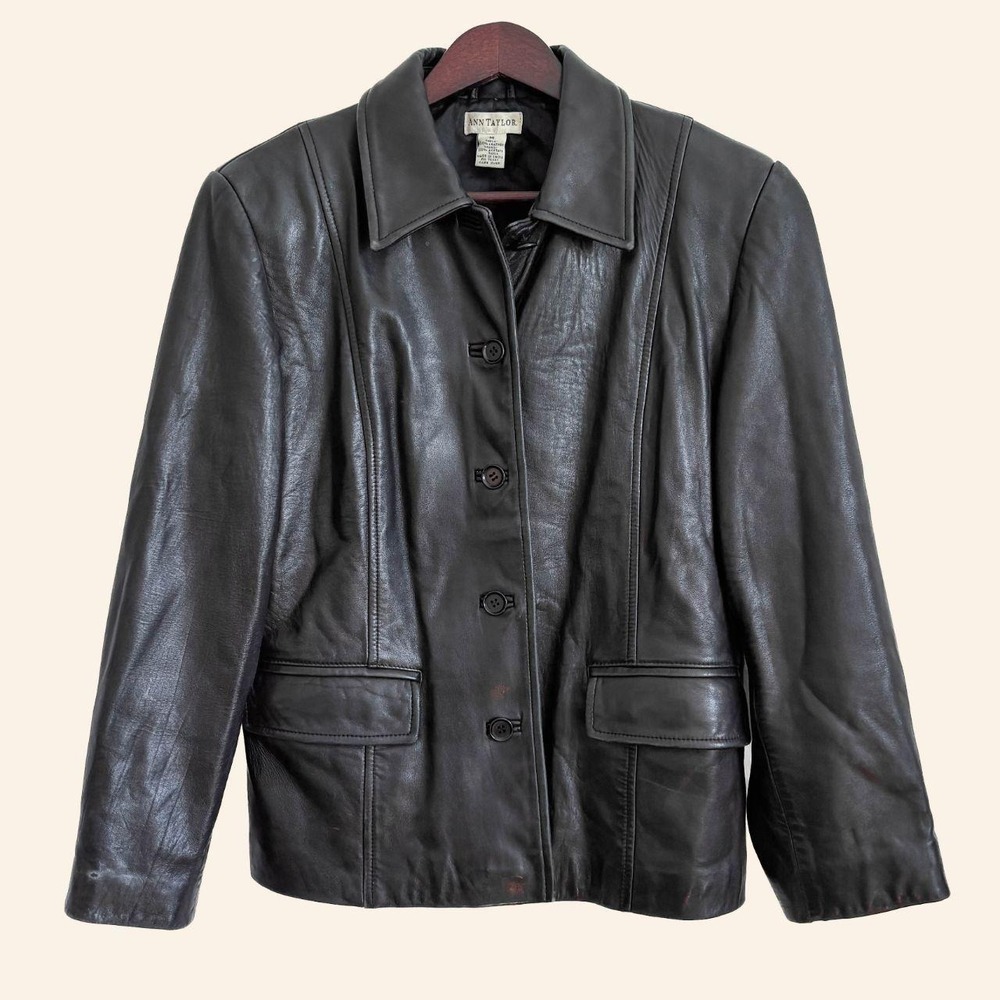 Ann Taylor Black Leather Jacket